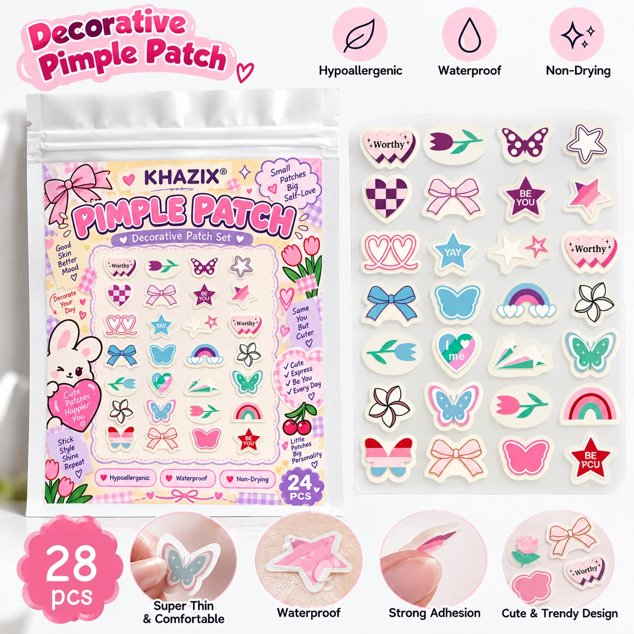 28/140pcs Decorative Pimple Patch