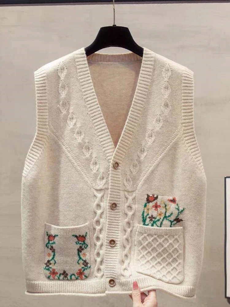 

Элегантный повседневный жилет с V-образным вырезом для женщин, свободный крой, с подплечниками, на одной пуговице, осенний модный топ