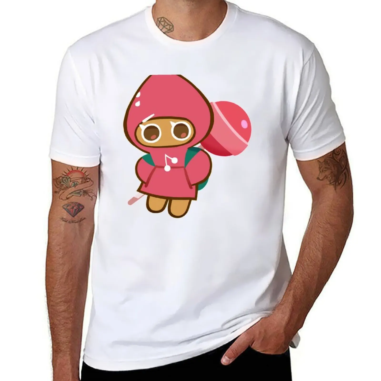 

Strawberry Cookie! Cookie Run Kingdom T-Shirt t shirt man designer man t shirt heavy cotton T-Shirt