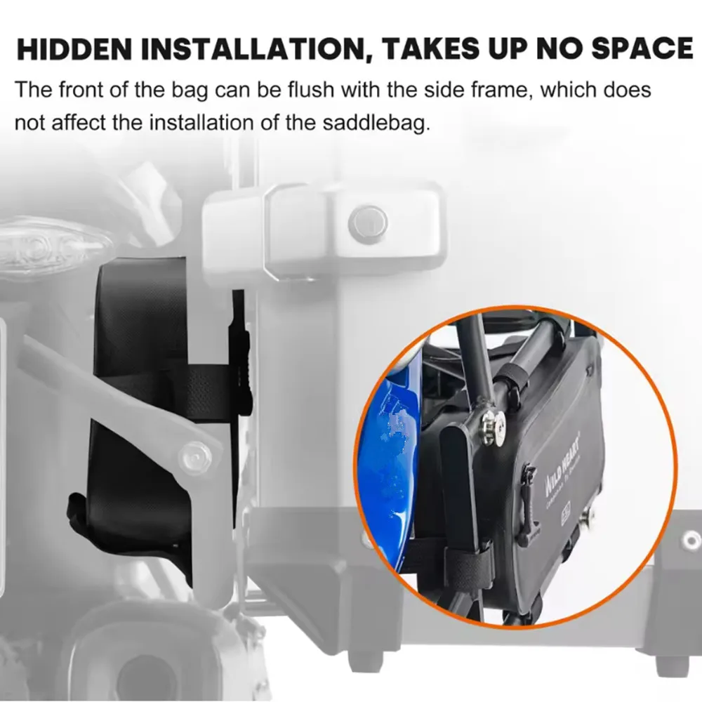 2.5L Motorcycle Side Tool Bag Waterproof Motorbike Frame Package Hanging Bag Universal Tool Bag For Harley BMW Yamaha Honda view 4