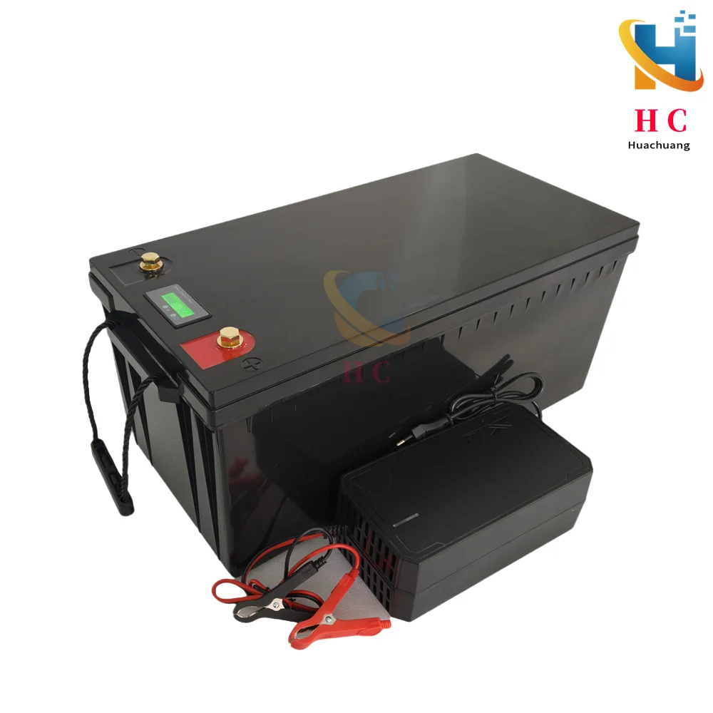 waterproof 12V 500AH Lifepo4 battery lithium bluetooth BMS APP 4S 12.8V 500Ah for golf cart Solar Storage boat +20A charger.