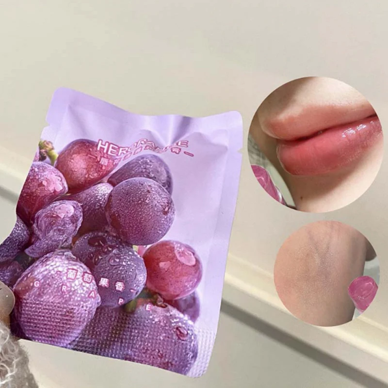 بلسم شفاه فواكه شفاف مرطب صغير للعناية بالشفاه بلسم العناية اليومية مرطب أحمر شفاه ملون يتلاشى الخطوط الدقيقة ملمع شفاه جيلي #6