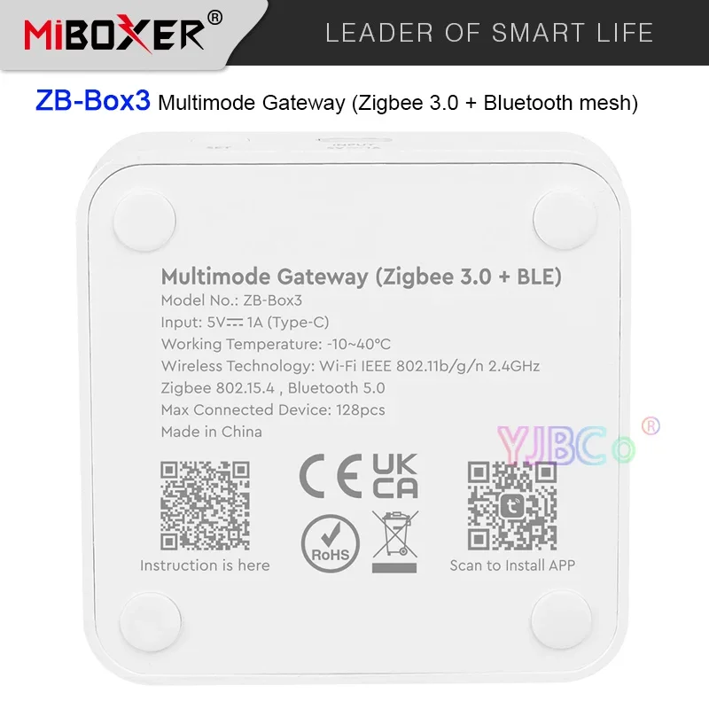 Imagem -02 - Miboxer-gateway Multimodo Bluetooth Mesh Zb-box3 Gateway Controlador Inteligente Wifi Controle de Aplicativo Tuya Controle de Voz Atualização Online 3.0