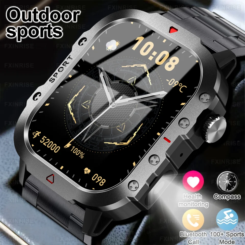 

Military GPS Smart Watches For Men Flashlight Waterproof Outdoor Sport Tracker Bluetooth Call Smartwatch Man Women 2026 New H11