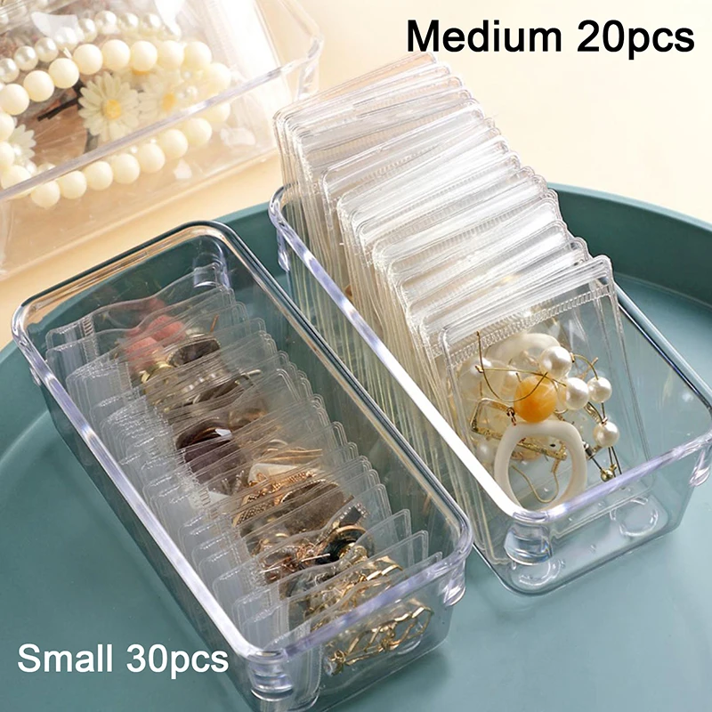 10pcs/set Jewelry Bag Pouches Anti-oxidation Bag Jewelry Storage Organizer Box