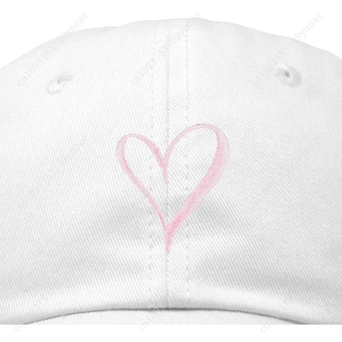 Hand Drawn Heart Embroidered Baseball Cap Cotton Man Women Trucker Hat Outdoor Activies Dad Hats Unisex Fit  Adjustable