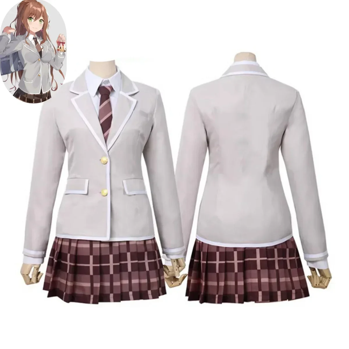 Anime BanG Dream!, BanG Dream Imai Lisa Rimiri Toyama Kasumi Traje de Cosplay para Mulheres, Japonês JK Uniforme Escolar com Peruca, Fato de Festa Kawaii, 3 ° Ano