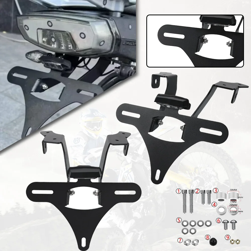 

ДЛЯ CFMOTO 450MT 450 MT 2024-2025-2026 аксессуары для мотоциклов, держатель номерного знака, кронштейн, задний хвост, аккуратное крыло, комплект для устранения