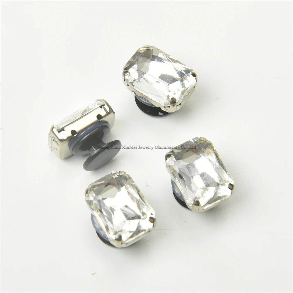 Fashion Pearl Rhinestone Buttons, Removable Crystal Charms Embellishment for Shoes,Diy Hole Shoes Flower Decorations image 3