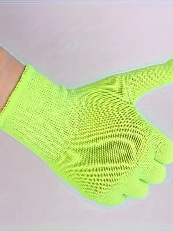 20 Paar leuchtende Partyhandschuhe für Weihnachten – UV-reaktives Neon-Grün, geeignet für Blacklight-Partys, Bar-Events und Erwachsenenfeiern – langlebiges Polyester-Leuchtzubehör, federfreie Konstruktion, Halloween-, Weihnachts- und Party-Spielzubehör – Detail 6