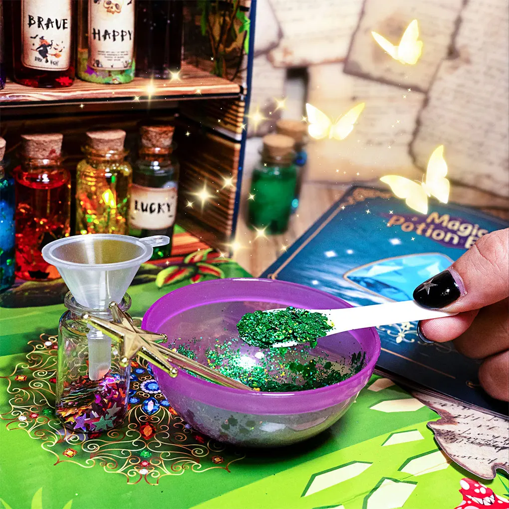 Kids DIY Heks Gloeiende Spell Potion Fairy Magische Drankjes Kit DIY Handgemaakt Speelgoed Wetenschapsexperimenten Kids Craft Kit Educatief Speelgoed