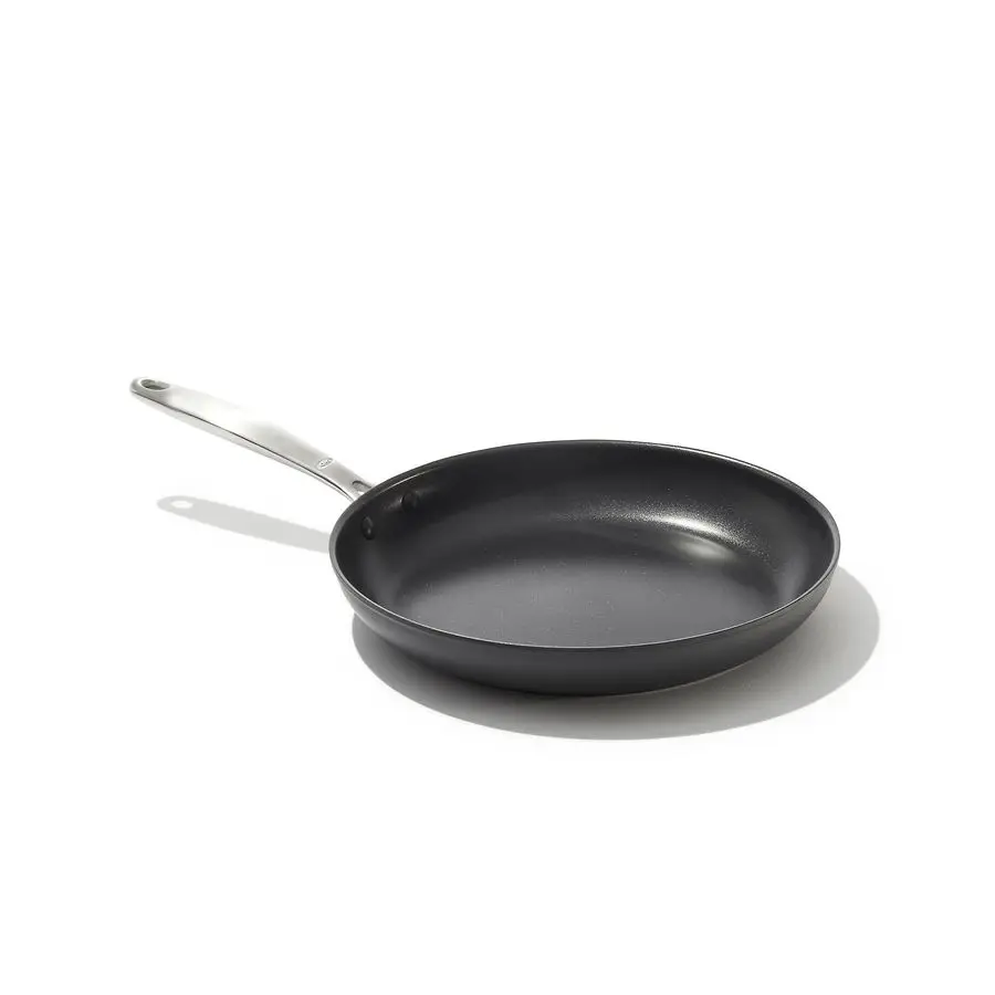 

Enhanced 10 Frying Pan Skillet, PFASFree Ceramic Nonstick, Durable Hard Anodized Cookware, Scratch Resistant, Stainless Steel Ha