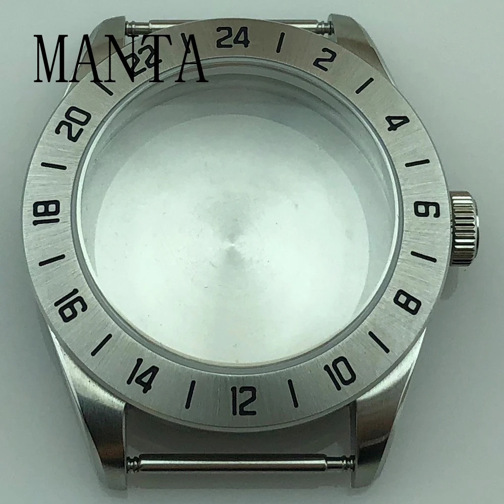 زجاج MANTA-Sapphire لساعة الحركة ، حافظة ، مناسبة لـ NH35 و NH36 ، 39 أجزاء ساعة فضي