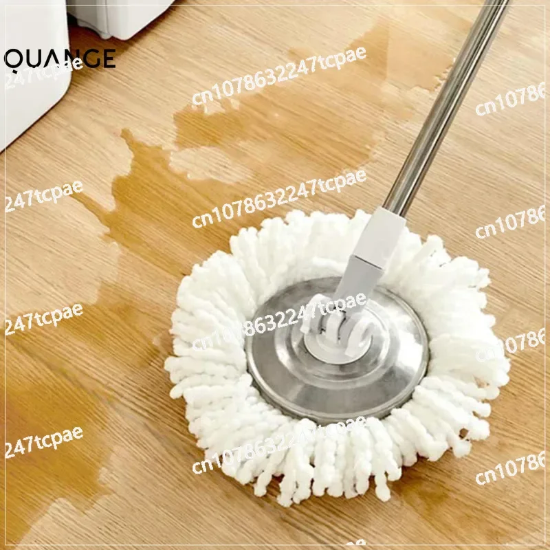 Round Lazy Mop 360° Rotating Hand Pressing Spin Sewage Separation Wring Hand Free Mop with Bucket Home Kitchen Cleaner