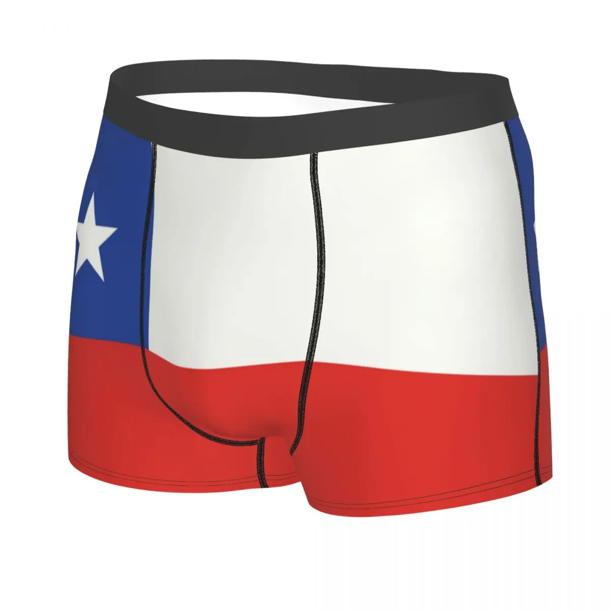 Custom Male Cool Chile Flag Chilean Pride Underwear Boxer Briefs Men Soft Shorts Panties Underpants