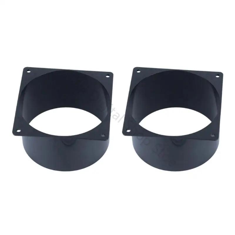 96BA Runde Lüfterkanalkupplung, Kanalabdeckung, Trichter für 120-mm-Lüfter, 2er-Pack, schwarzer Kunststoffkragen mit – Detail 10