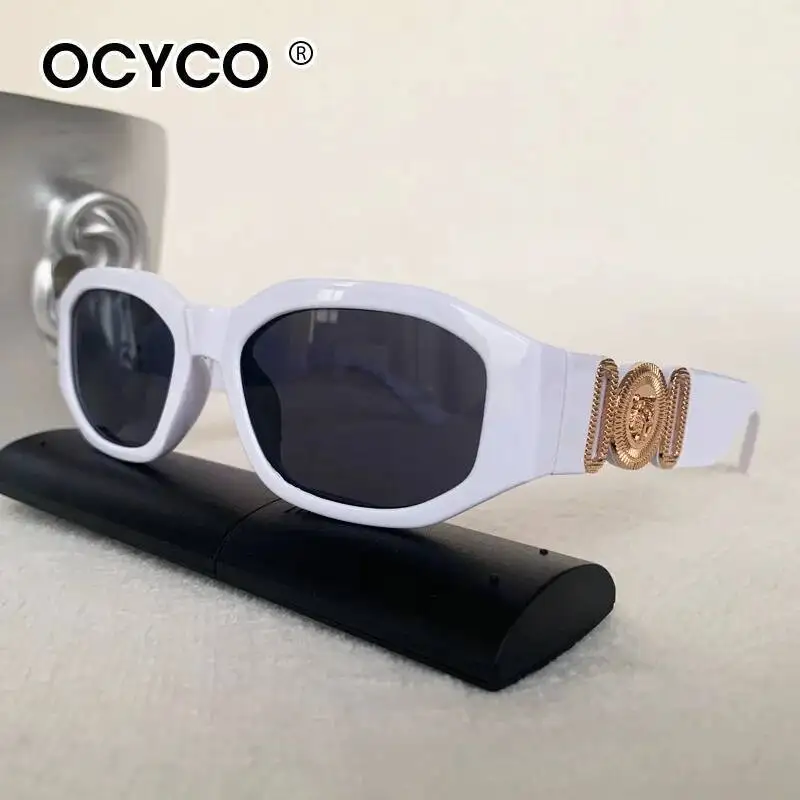 أزياء صغيرة مستطيل النظارات الشمسية الرجال النساء العلامة التجارية تصميم شخصية مربع ظلال شعبية نظارات شمسية UV400 نظارات السفر