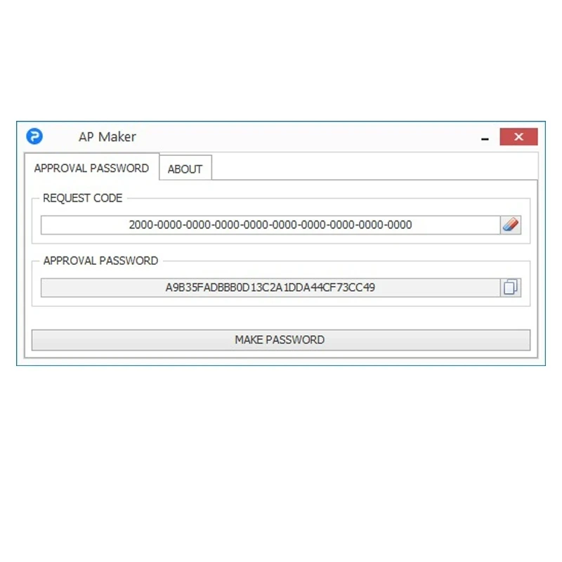 APPROVAL PASSWORD Maker 2.0 for Speed Limiter Values Engine Download Request Long passwords for 1100 1200 2000 Type TCU Serial