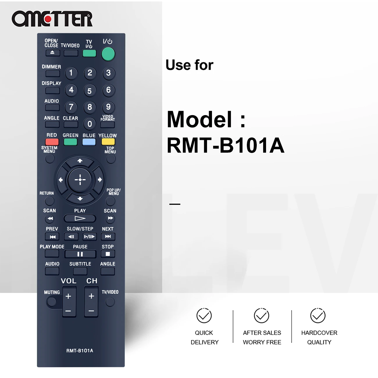 RMT-B101A Remote Control  Fit for Sony Blu-Ray Disc Player BDP-S300 BDP-S301 BDP-S500 BDP-S2000ES BDP-S300SM BDP-S300/WM