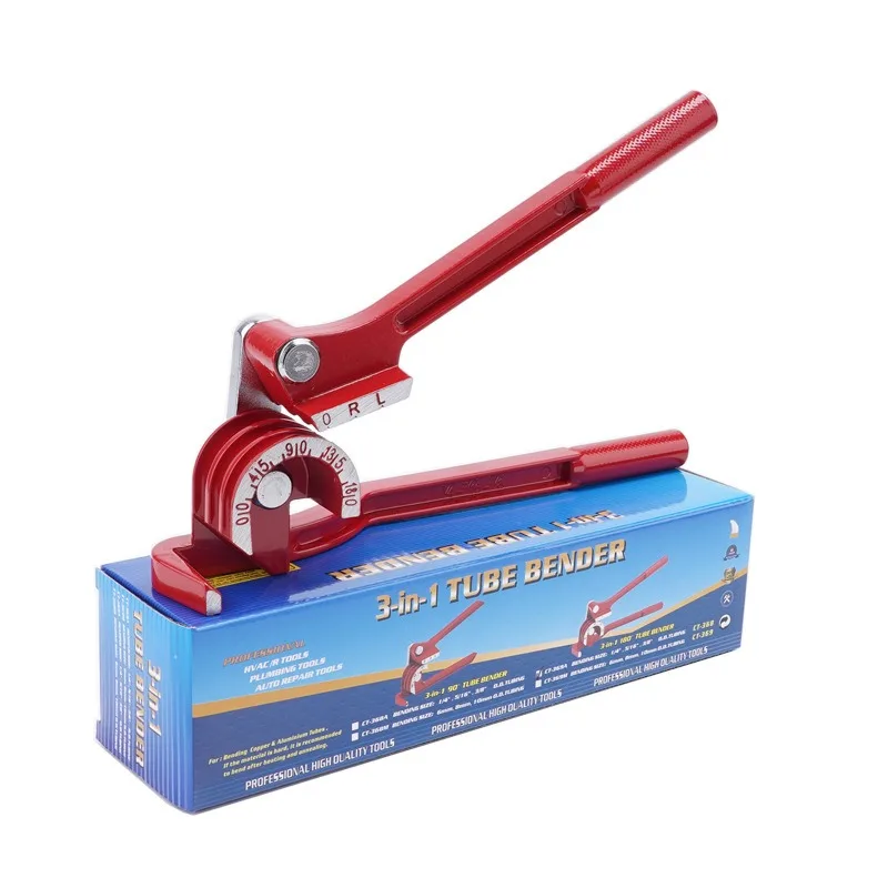 3-Slot Manual Tube Bender Copper Aluminum Pipes Tube Bender Labor-saving Air Conditioning Refrigeration Repair Hand Tool
