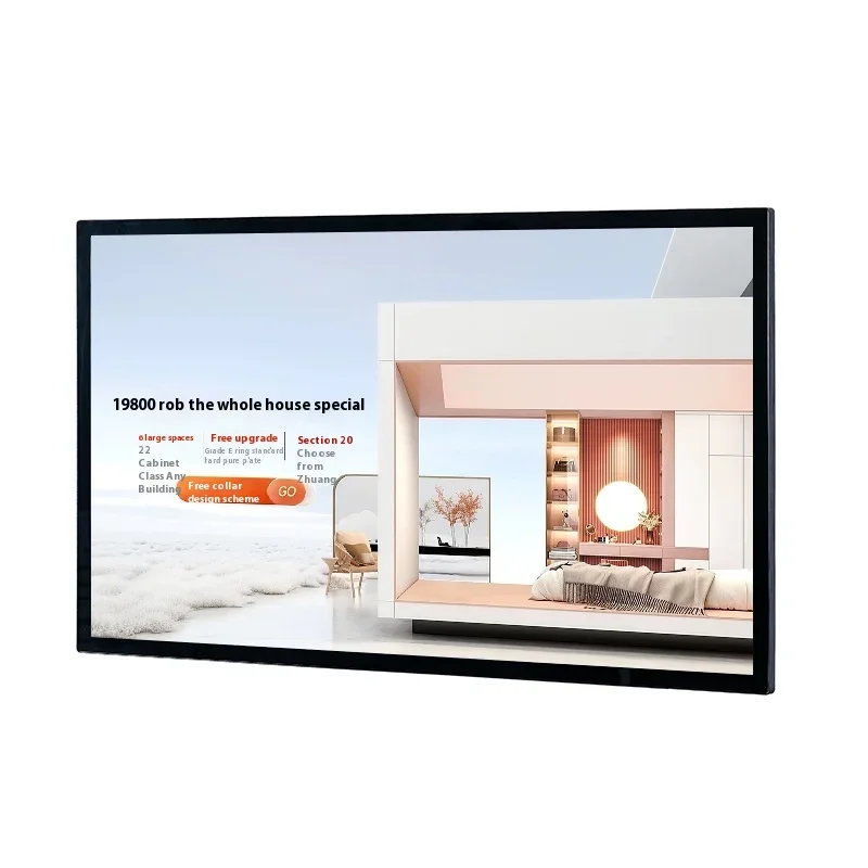 Wall-Mounted Vertical Digital Signage, 18.5inch HD Advertising Screen for Commercial Public Areas