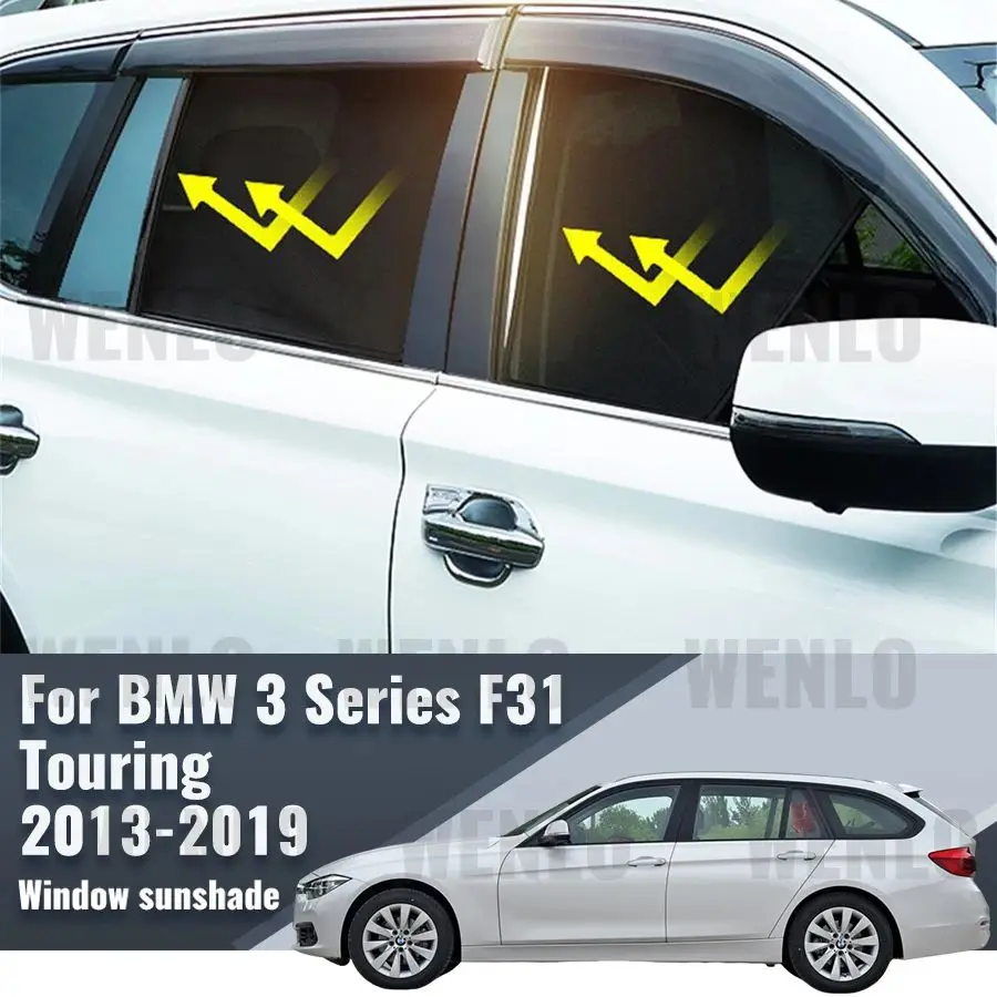 

Для BMW 3 серии Touring F31 2013-2019 автомобильный солнцезащитный козырек на лобовое стекло, сетчатая занавеска на заднее боковое окно, солнцезащитный козырек