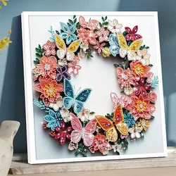 5D drill Shek draw 30*30cm Heteromorphic Shiny Dot Drill Painting Butterfly Cartoon Animals Point Drilling Decorative Painting