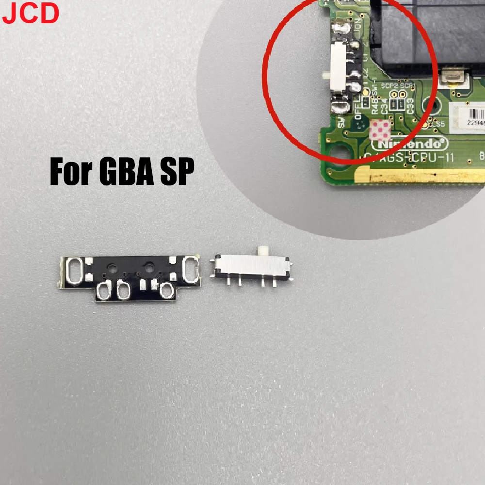 JCD 1pcs  For Gameboy GBP GBC GBA GBA SP GB Game Console The Power Switch On Button Is Suitable For GBC GBP V3 Version Switch