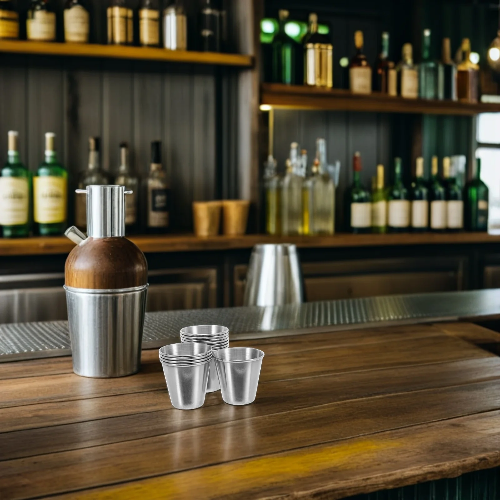 

12Pcs 30Ml Stainless Steel Shot Cups Multipurpose Metal Drinking Vessels for Home Bar Ktv Outdoor Parties Camping Coffee Mugs