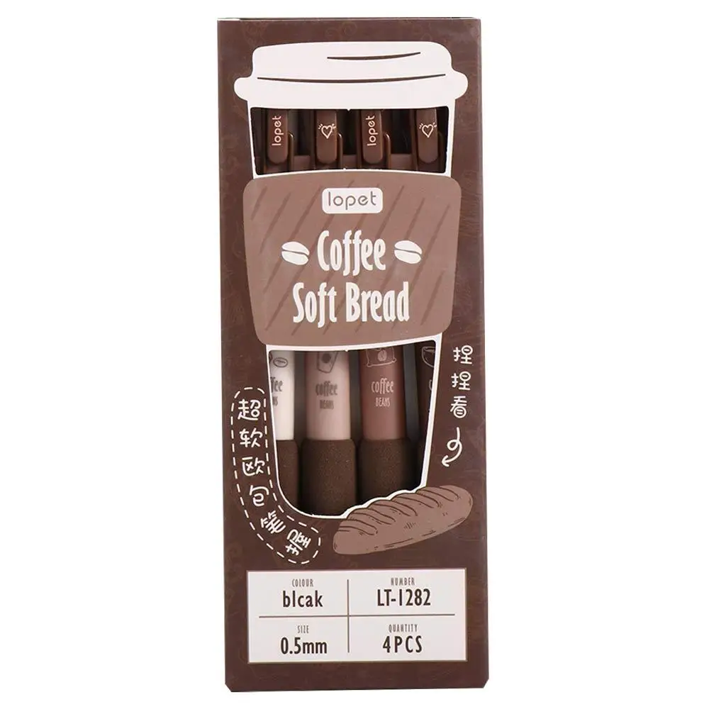 Coffee Color School Office Supplies No Pain in Fingers Writing Pen Soft Bread Gel Pen Set Neutral Gel Pen Ballpoint Pen