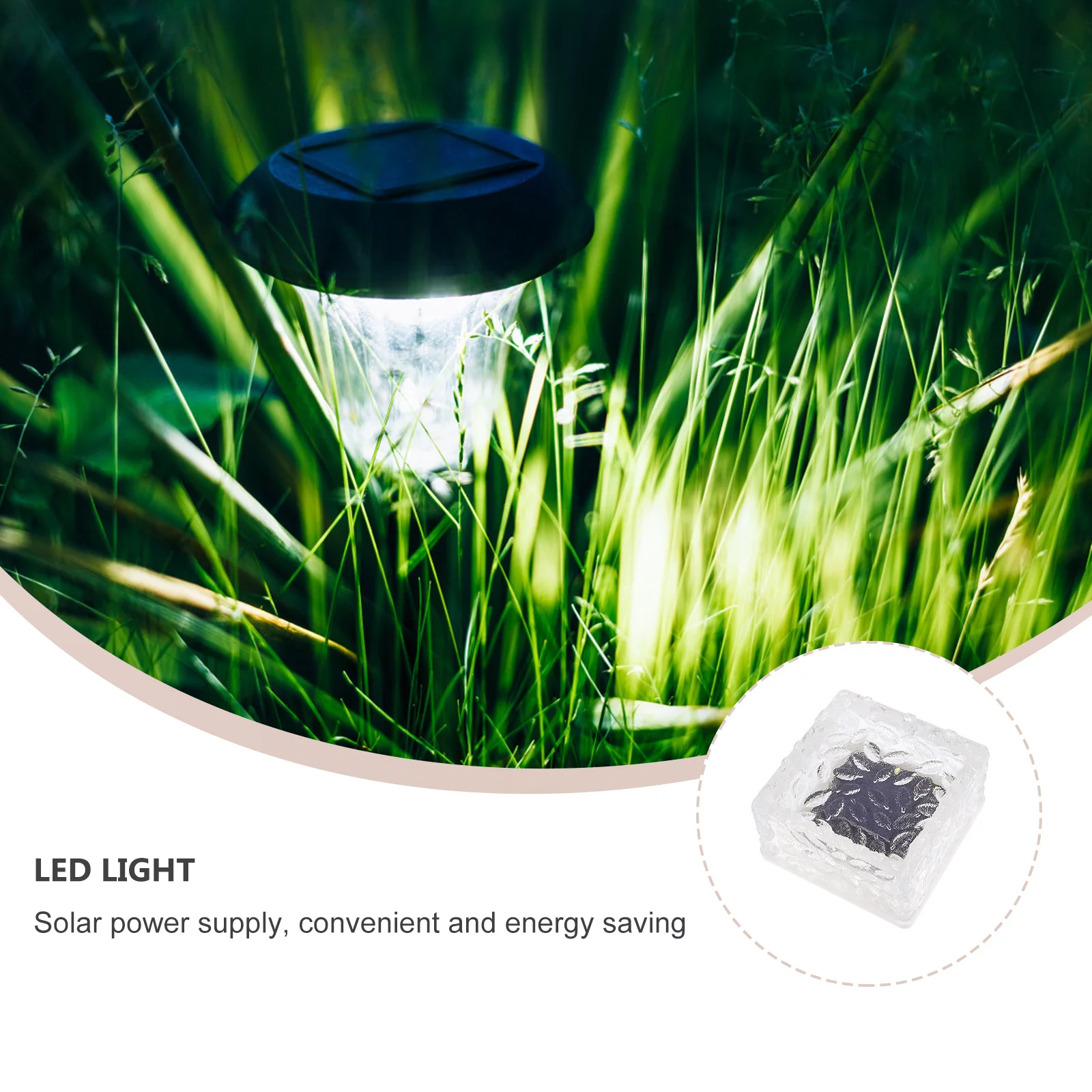

1Pcs Solar LED Ground Light Ice Block Modeling Outdoor Garden Lamp Easy Install Warm Lighting Decor Solar Lights