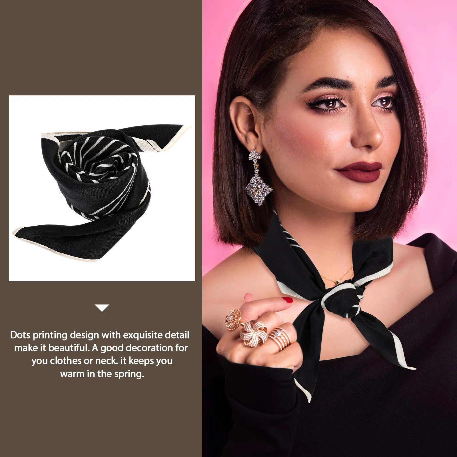 

Scarf Chiffon Woman Scarf Clothes Scarf Dots Scarf Sweet Dots Scarf