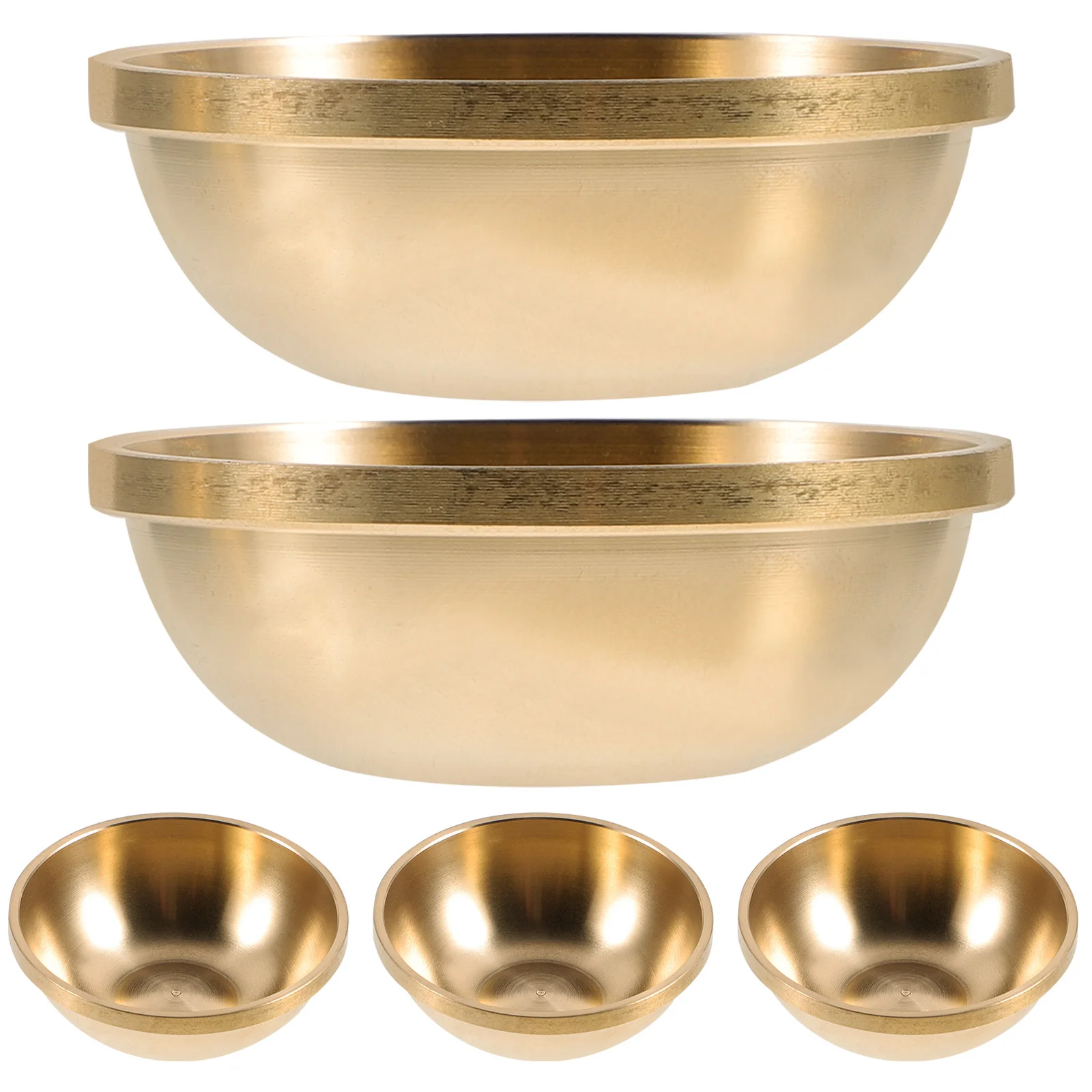 5 قطعة وعاء نحاسي عتيق كوب تقديم للمياه البوذية تقديم معبد المنزل استخدام وعاء ديكور ديني #4