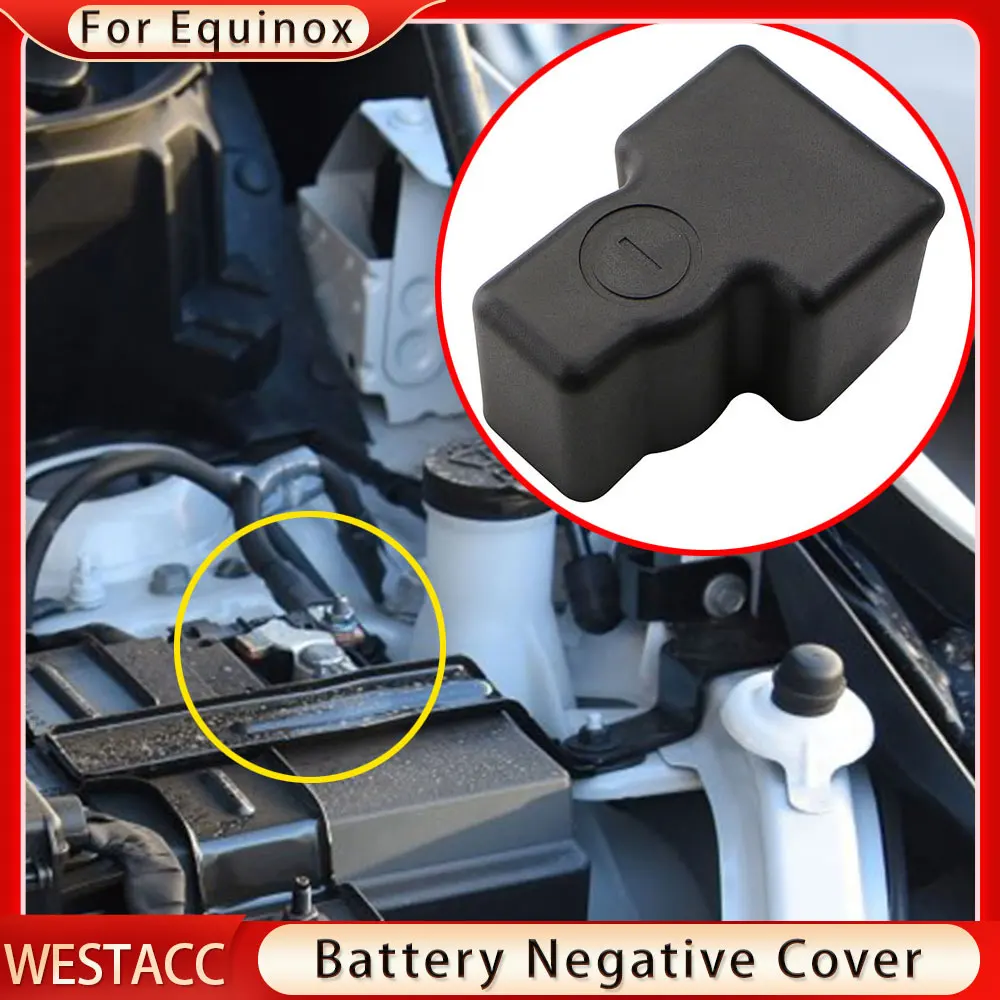 Car Engine Battery Negative Power Cover for Chevrolet Equinox 2017 2018 2019 Modified Battery Protection Cap Cover Accessoies