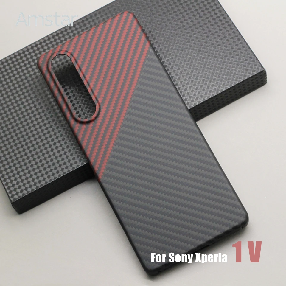 

Amstar Premium Carbon Fiber Phone Case for Sony Xperia 1 V Cases Ultra-thin Aramid Fiber Anti-fingerprint Xperia 1 V 5G Cover