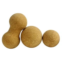 Eco Friendly Cork Single Peanut Massage Ball for Muscle Exercise Relaxation