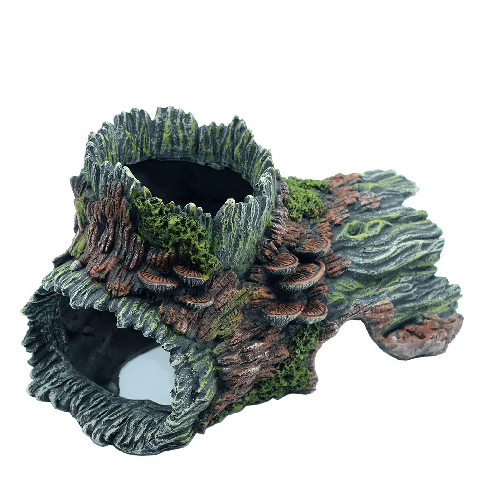 

Log Resin Hollow Tree Trunk Ornament Fish Tank Decoration Aquarium Resin Home Crafts Ornaments Cave Hideout Decorations