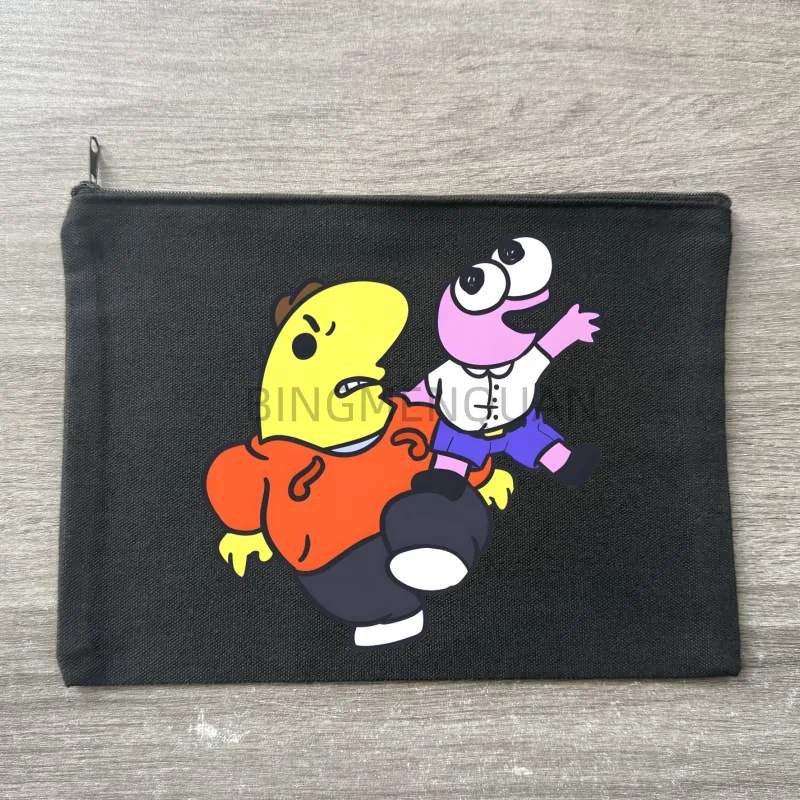 

Сумка для косметики из холщовой ткани «Улыбающийся друг» для женщин, портативная косметичка для путешествий, несессер для туалетных принадлежностей