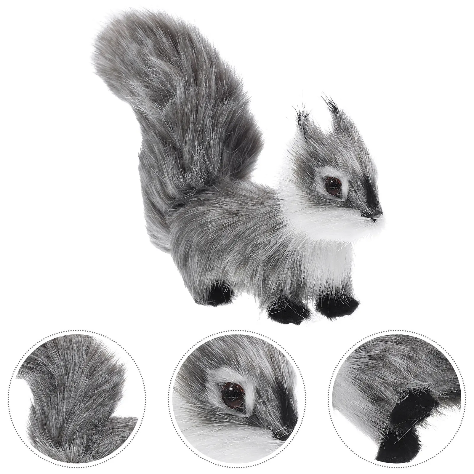 Vivid Mini Squirrel Ornament Christmas Tree Decor Desktop Decoration Festive Home Accent Lovely Photo Prop Small Animal Ornament