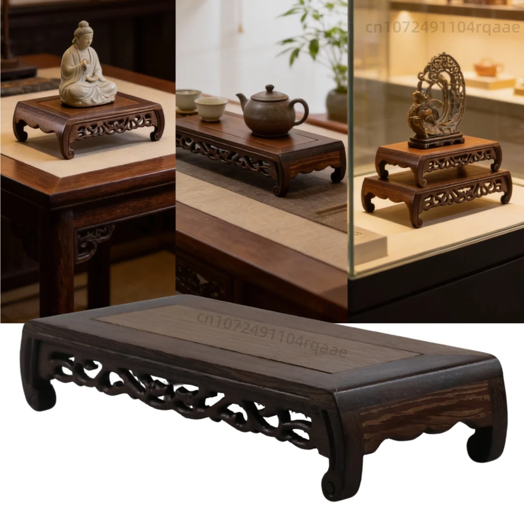 Wooden Pedestal | Decorative Display Stand for Plant,Figurines, Bonsai, Vase,Tea Sets Base Mini Side Table, Coffee Mug Riser