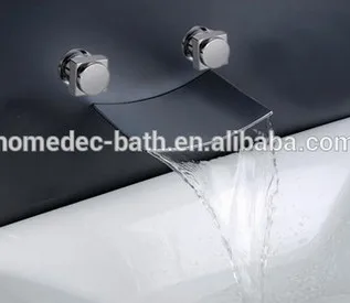 Fashion Style Wall Mount Waterfall Brass Bathtub Faucets Taps