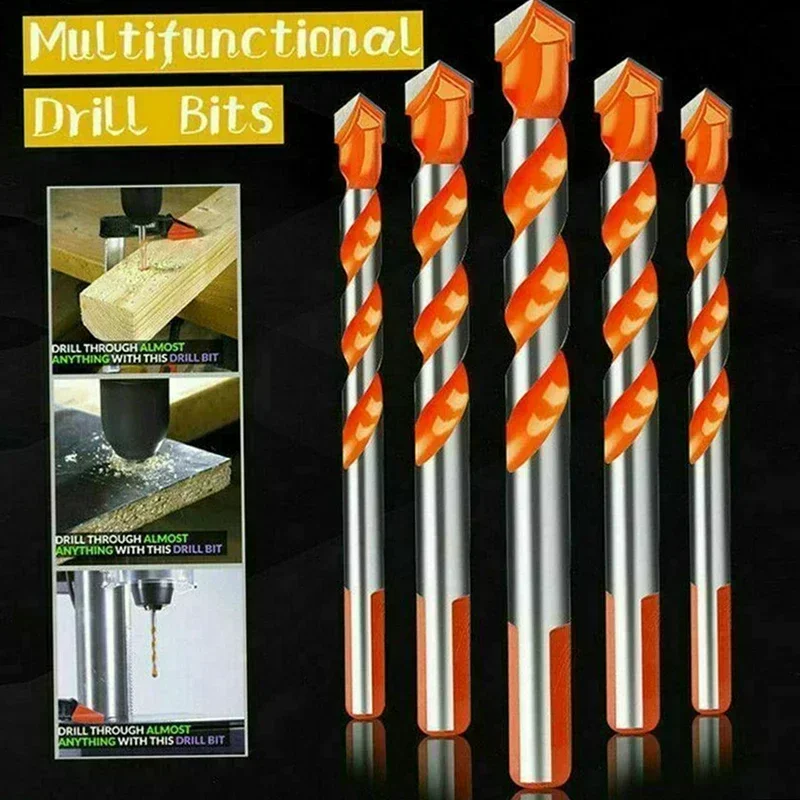 

3/4/5/6/8/10/12mm Triangle Twist Tile Glass Drill Bits Set for Masonry Wood Ceramic Concrete Marble Wall Brick Hole Opener