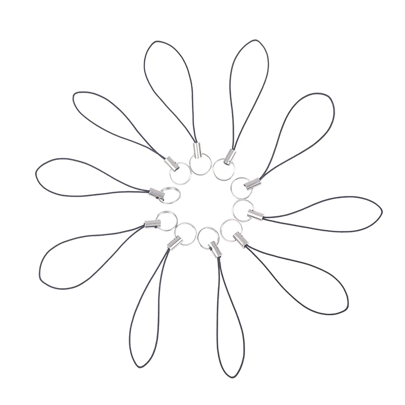 10Pcs/lot Lanyard Lariat Cords Clasp Rope Keychains Hooks Mobile Phone Strap Charms Keyring Bag Accessories Key Ring