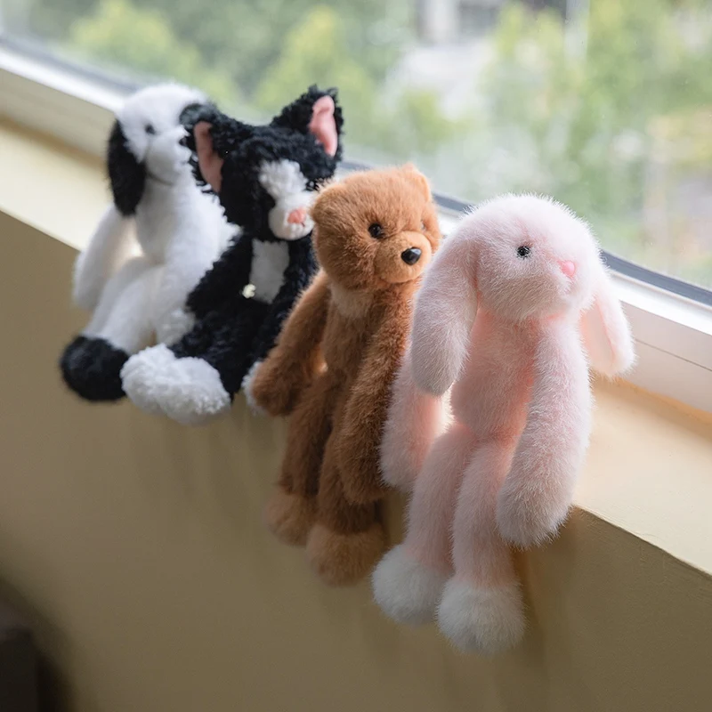 Animal ﻿ Atracción magnética de peluche, perro, gato, oso, conejo, dibujos animados, lindos imanes de nevera de felpa, imán de refrigerador de animales, decoración del hogar ﻿