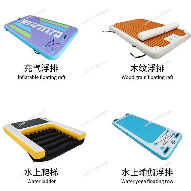 

Inflatable Floating Water Platform Fishing Floating Bed Pet Ladder Accessory Floating Mat Raft Board for Water Play Fishing