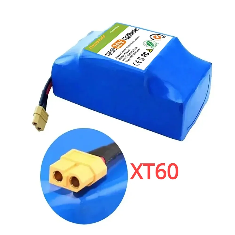 حزم بطارية أصلية 36 فولت 6.0Ah-12Ah بطارية ليثيوم أيون قابلة للشحن للكهرباء سكوتر التوازن الذاتي HoverBoard الدراجة الهوائية الأحادية العجلة