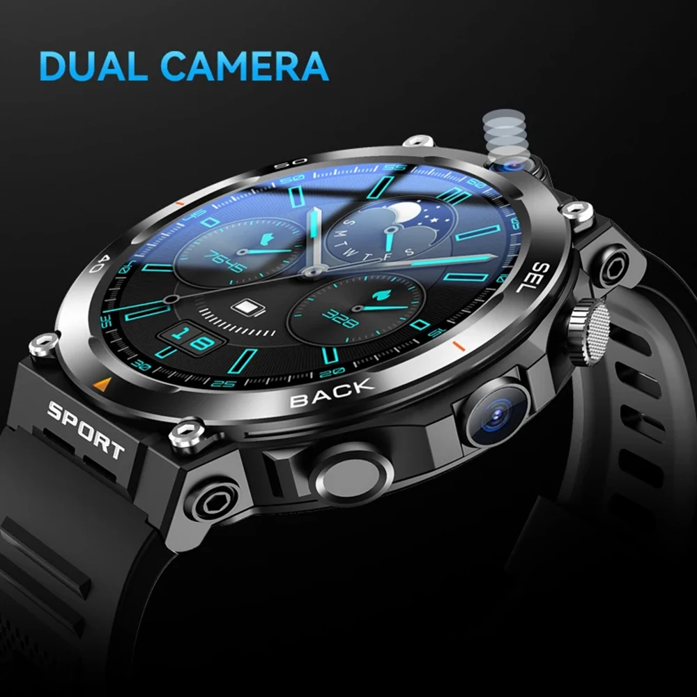New H10 Smart Watch 4G SIM Card Android 200W Dual Camera Google Play GPS WIFI Large Memory APP Download Sport Smartwatch
