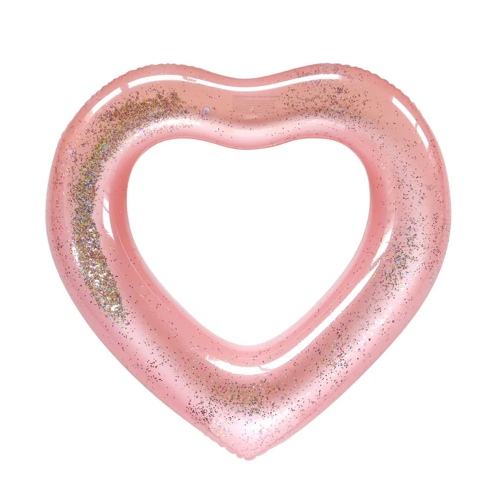 

Oversized 104 103CM Inflatable Heart Shaped Pool Float Large Love Heart Swim Ring for Adults Couples Thick PVC Donut Raft Beach
