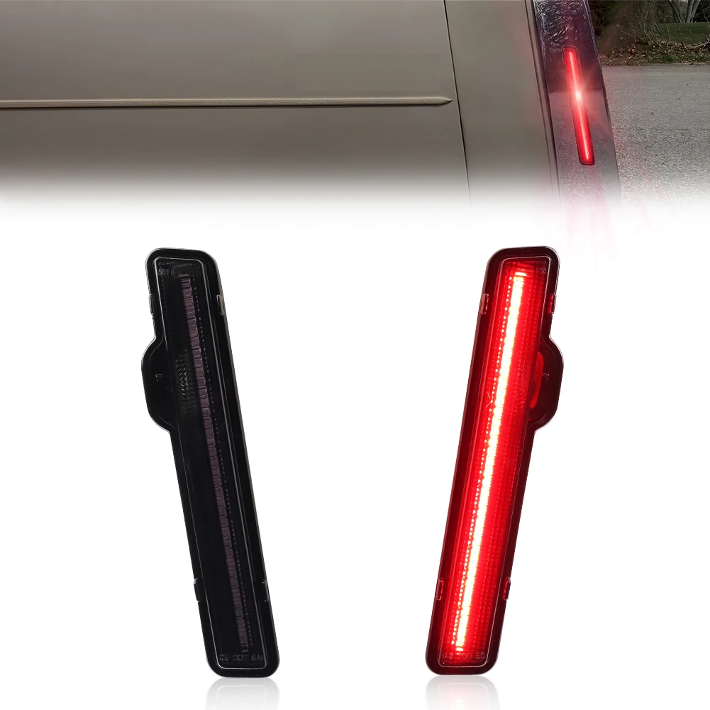 

2PCS Rear Fender Light Side Marker Light Reflector Light W/LED For 1980-1986 Cadillac Fleetwood 1980-1984 Deville 87-89 Brougham