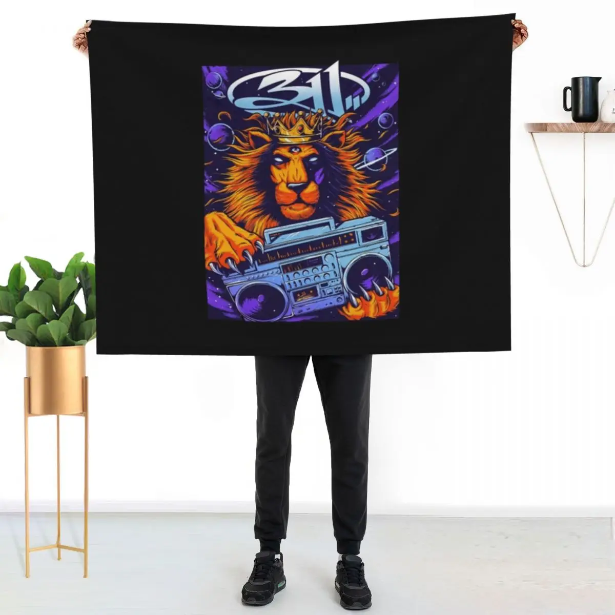 311 lion radio Throw Blanket Bed linens blankets ands Sofa Quilt Plush funny gift For Baby Blankets